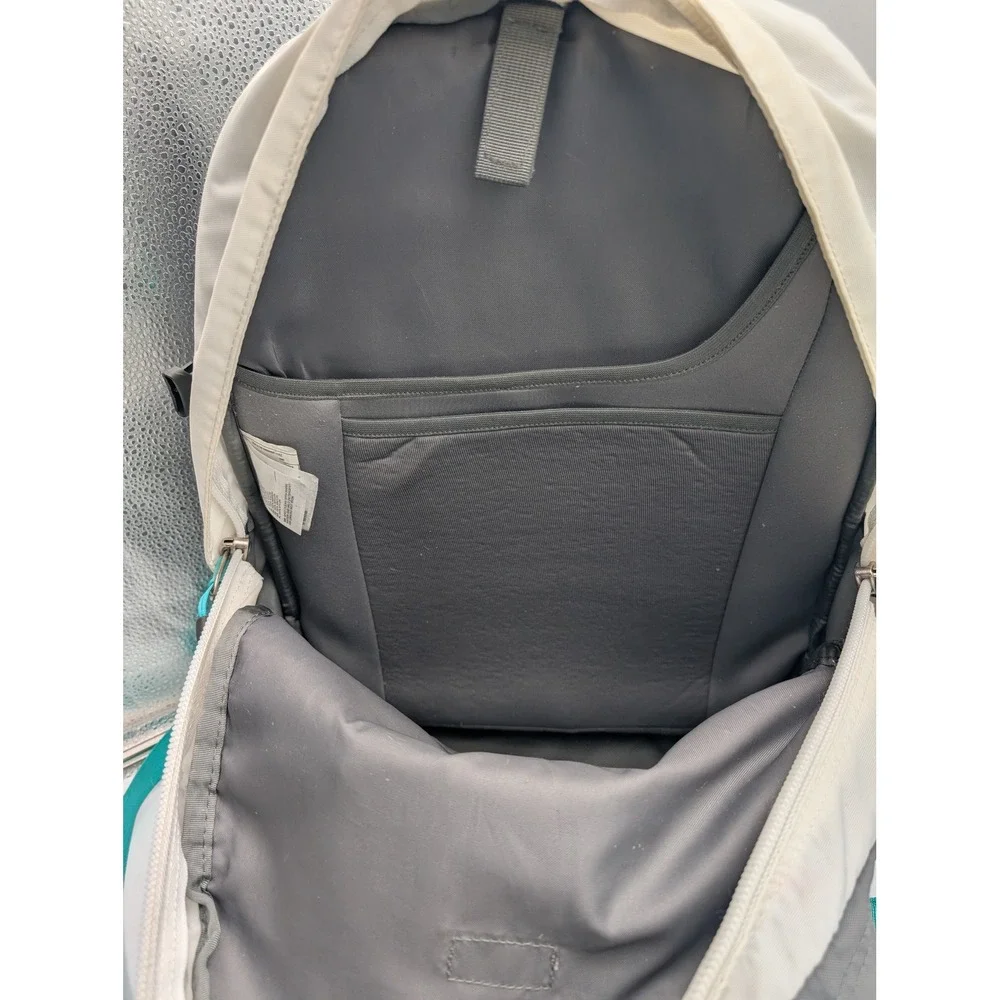 The North Face Borealis Backpack Grey White Teal Bungee Daypack READ!